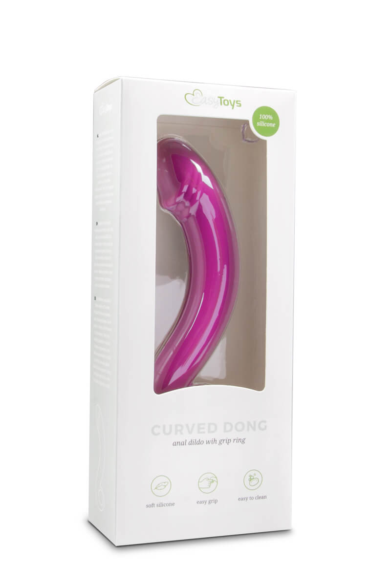 EasyToys Silicone Curved Dong růžový masér prostaty