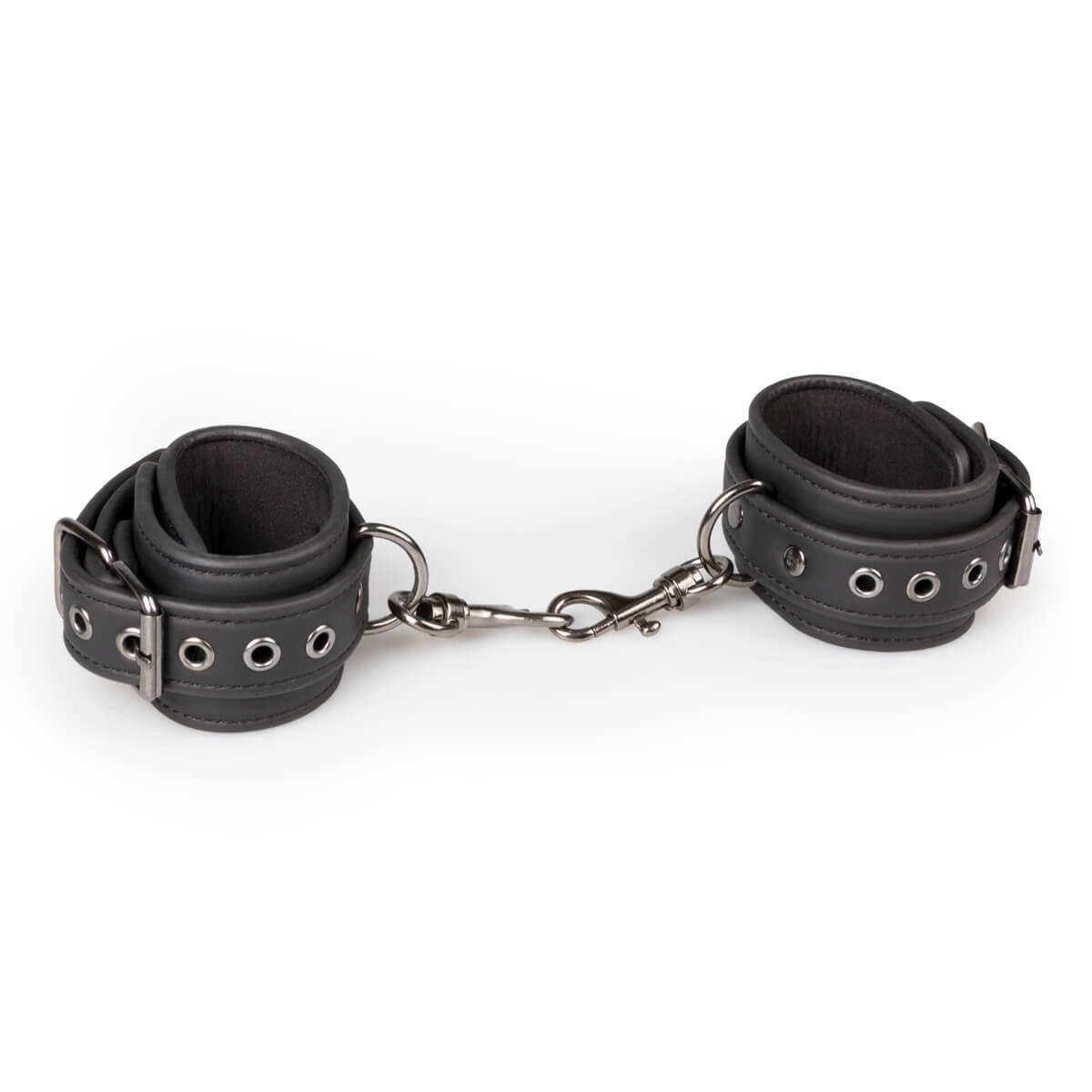 Easytoys Fetish Collection Black Leather Ankle Cuffs černá kožená pouta na kotníky