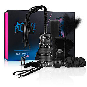 Secret Pleasure Chest Black - černá erotická sada