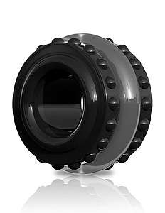 Dvojitý erekční kroužek a natahovač koulí Control by Sir Richard's Pro Performance Advanced C-Ring Grey