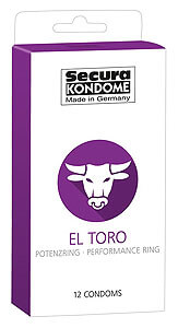 Kondomy posilující erekci 12 kusů Secura El Toro 52 mm