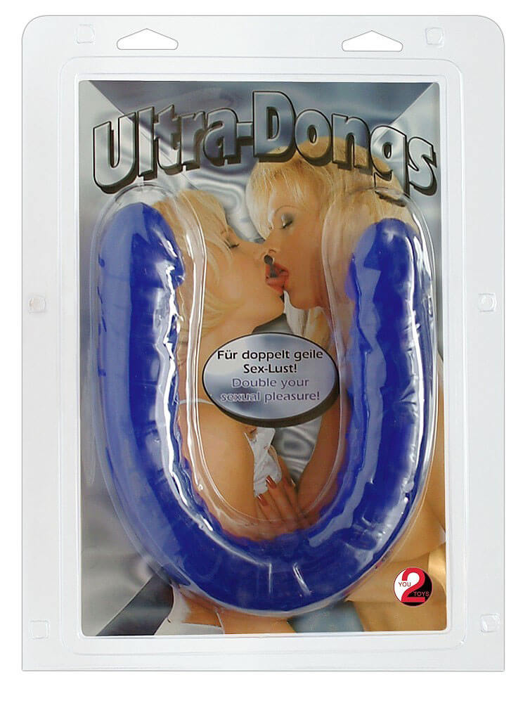 Ultra Dong oboustranné dildo blue