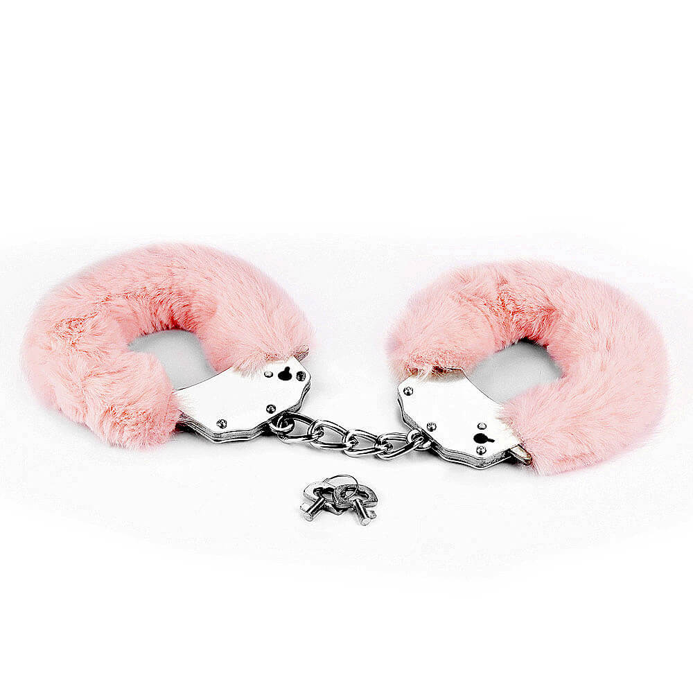 Sexy růžová pouta s plyšem Lovetoy Fetish Fluffy Handcuffs