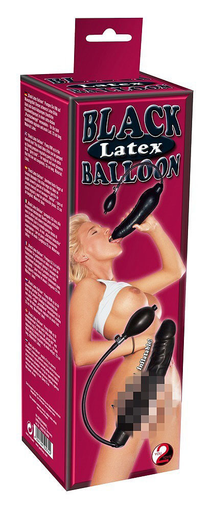 Black Latex Ballon - dildo