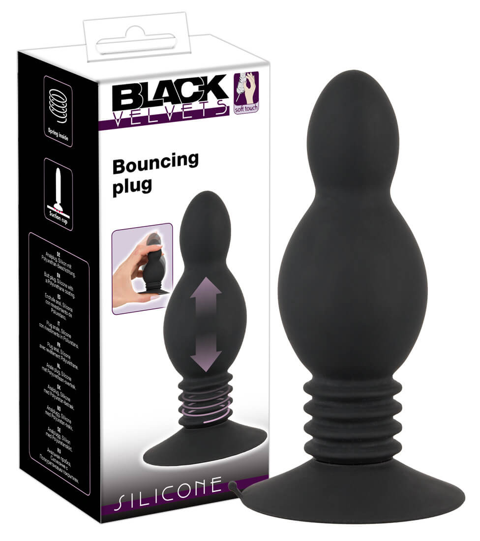 Black Velvets Bouncing Plug anální kolík s pružinou