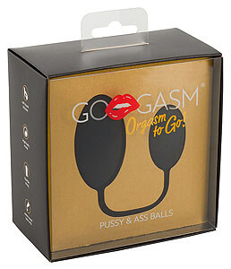 GoGasm Pussy & Ass Balls Black, černé kuličky do vaginy a análu 3,9cm