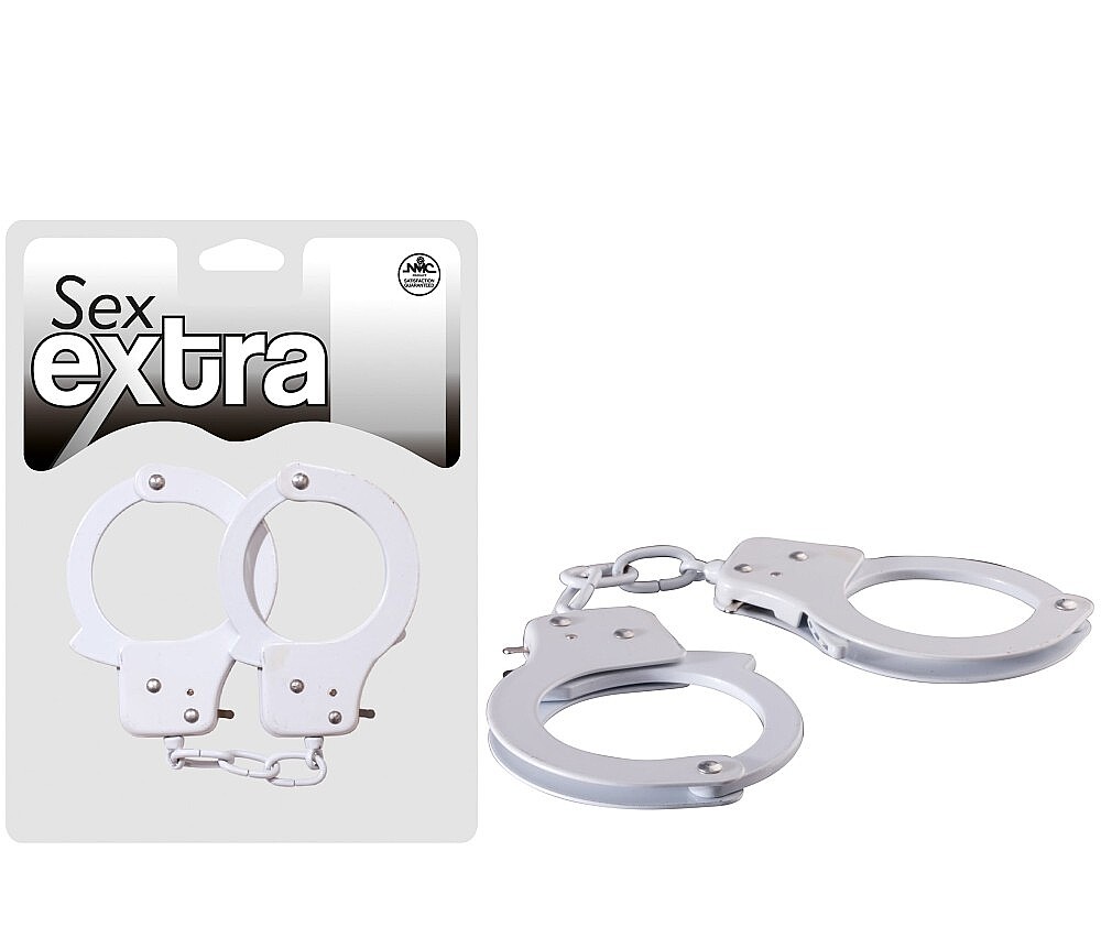 Sex Extra kovová pouta bílá