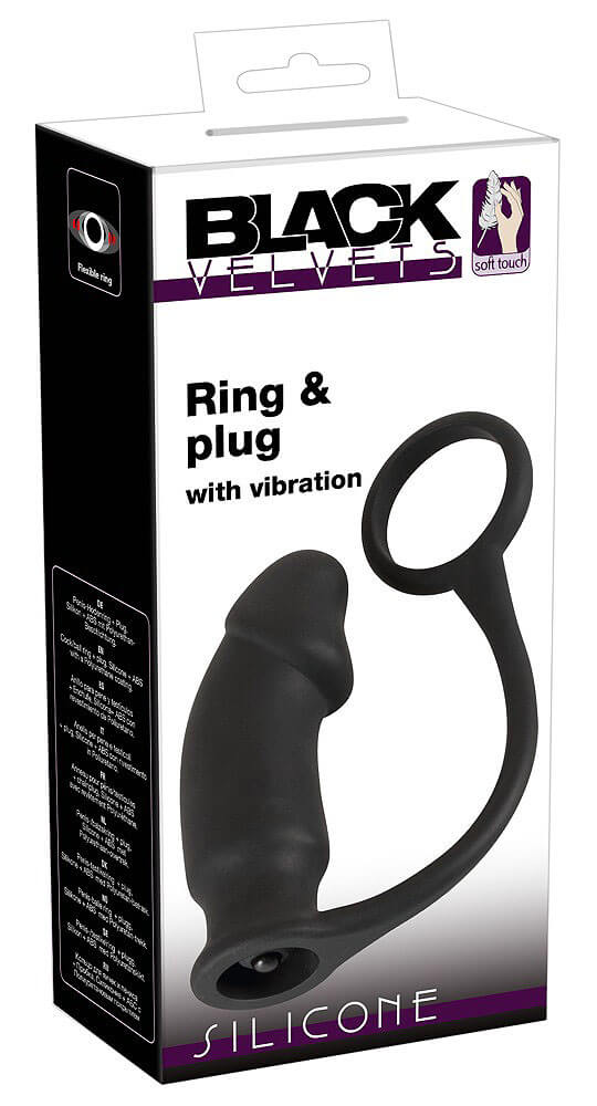 Black Velvets Vibrating Ring + Plug