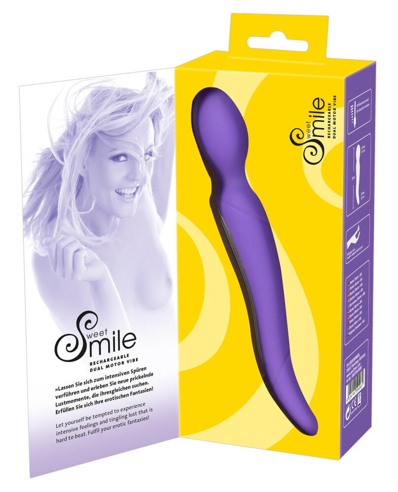 Sweet Smile Rechargeable Dual Motor Vibe - dvojitý vibrátor, 2x 10 režimů, nabíjecí