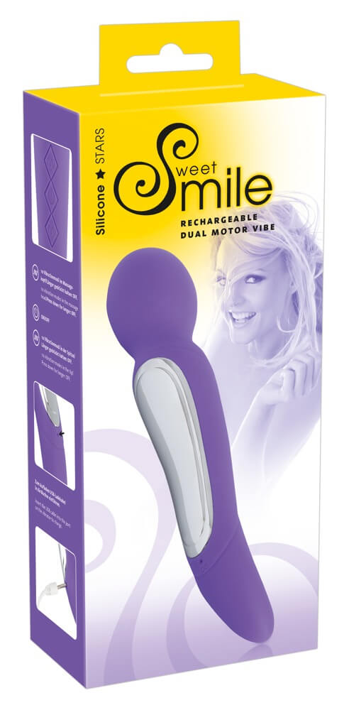 Sweet Smile Rechargeable Dual Motor Vibe - dvojitý vibrátor, 2x 10 režimů, nabíjecí