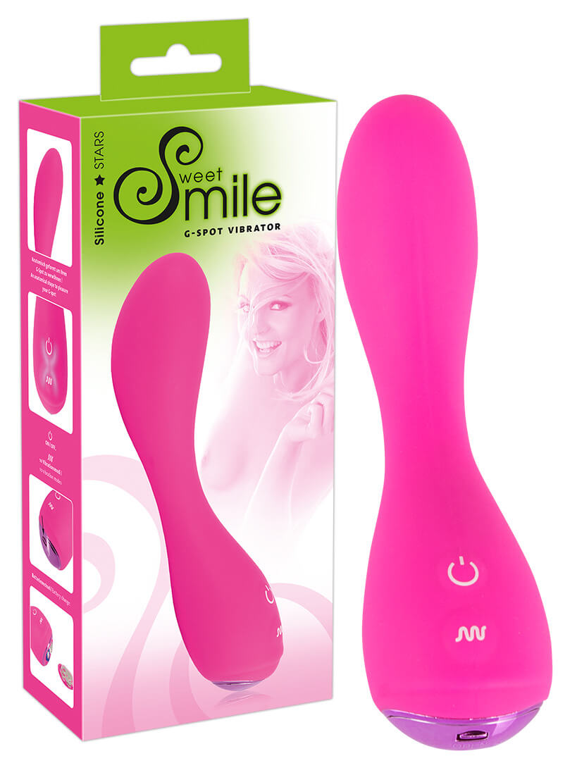 Sweet Smile G-spot Vibrator Pink - ohebný vibrátor k stimulaci G-bodu