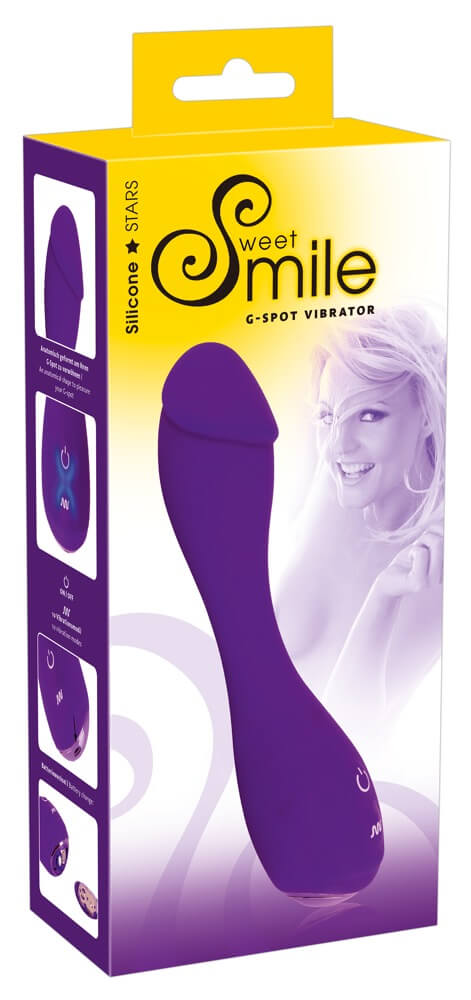 Sweet Smile G-spot Vibrator Purple - ohebný vibrátor k stimulaci G-bodu