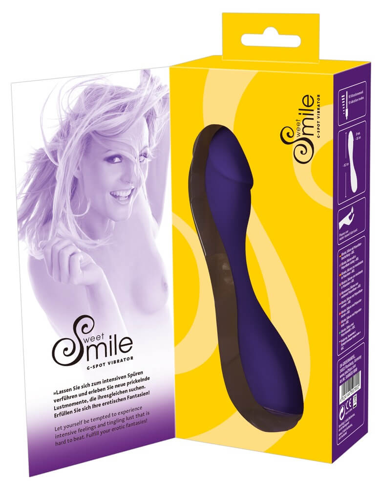 Sweet Smile G-spot Vibrator Purple - ohebný vibrátor k stimulaci G-bodu