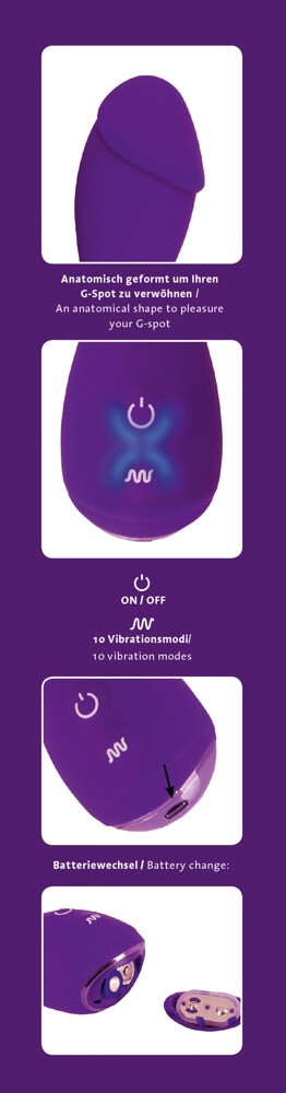 Sweet Smile G-spot Vibrator Purple - ohebný vibrátor k stimulaci G-bodu