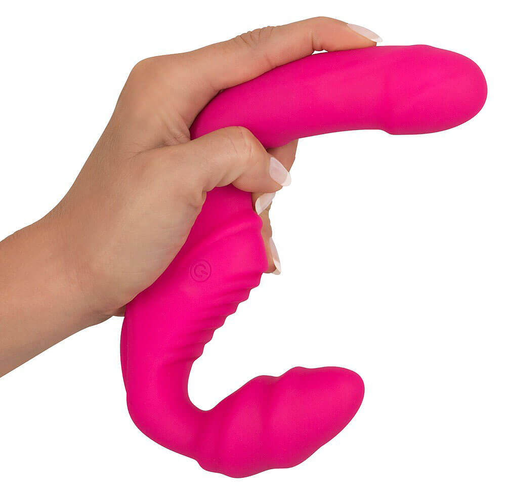 Dámský strapless strap-on vibrátor You2Toys růžový silikonový