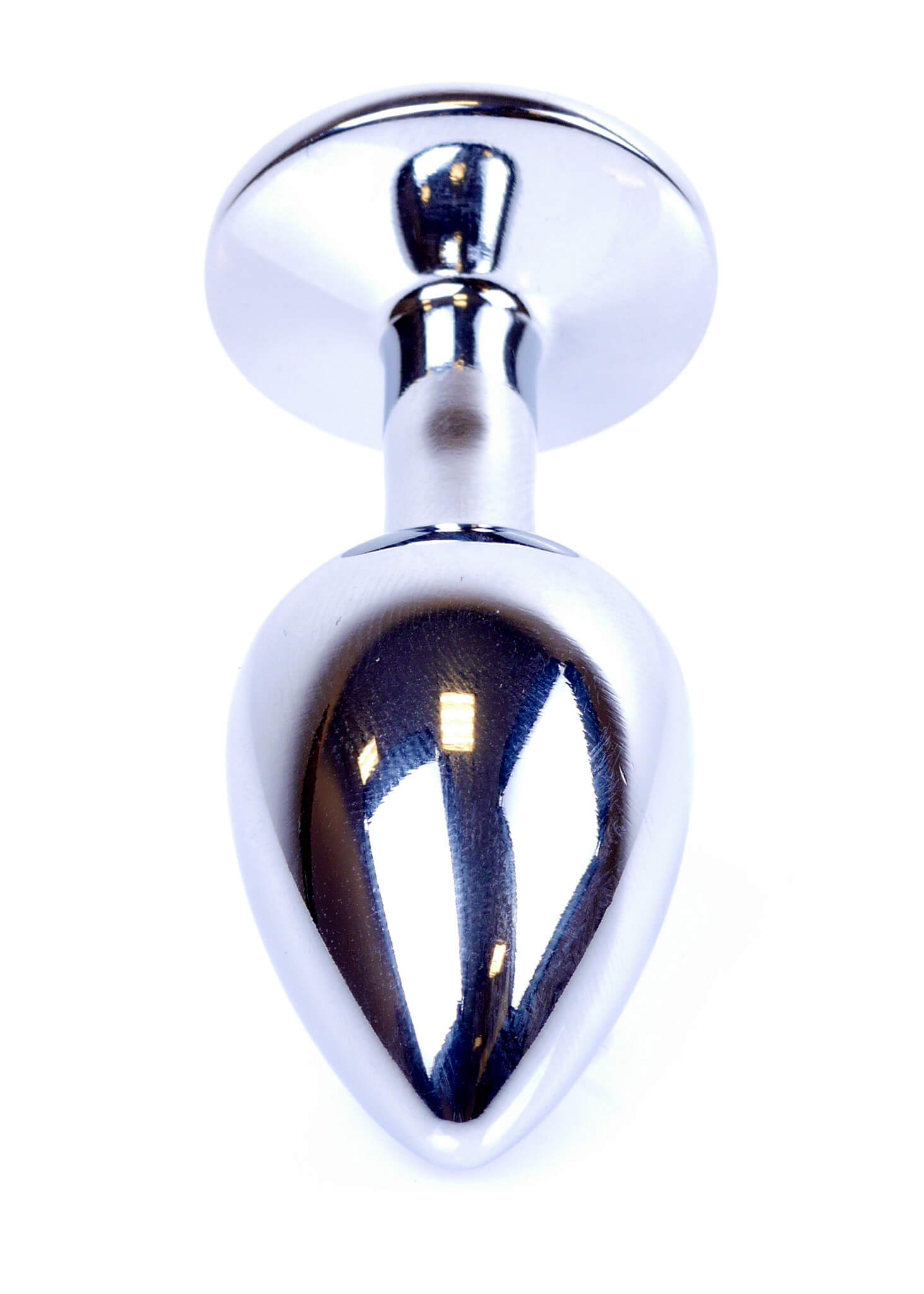Boss Series Jewellery Silver Plug PINK - stříbrný anální kolík s drahokamem 7 x 2,7 cm