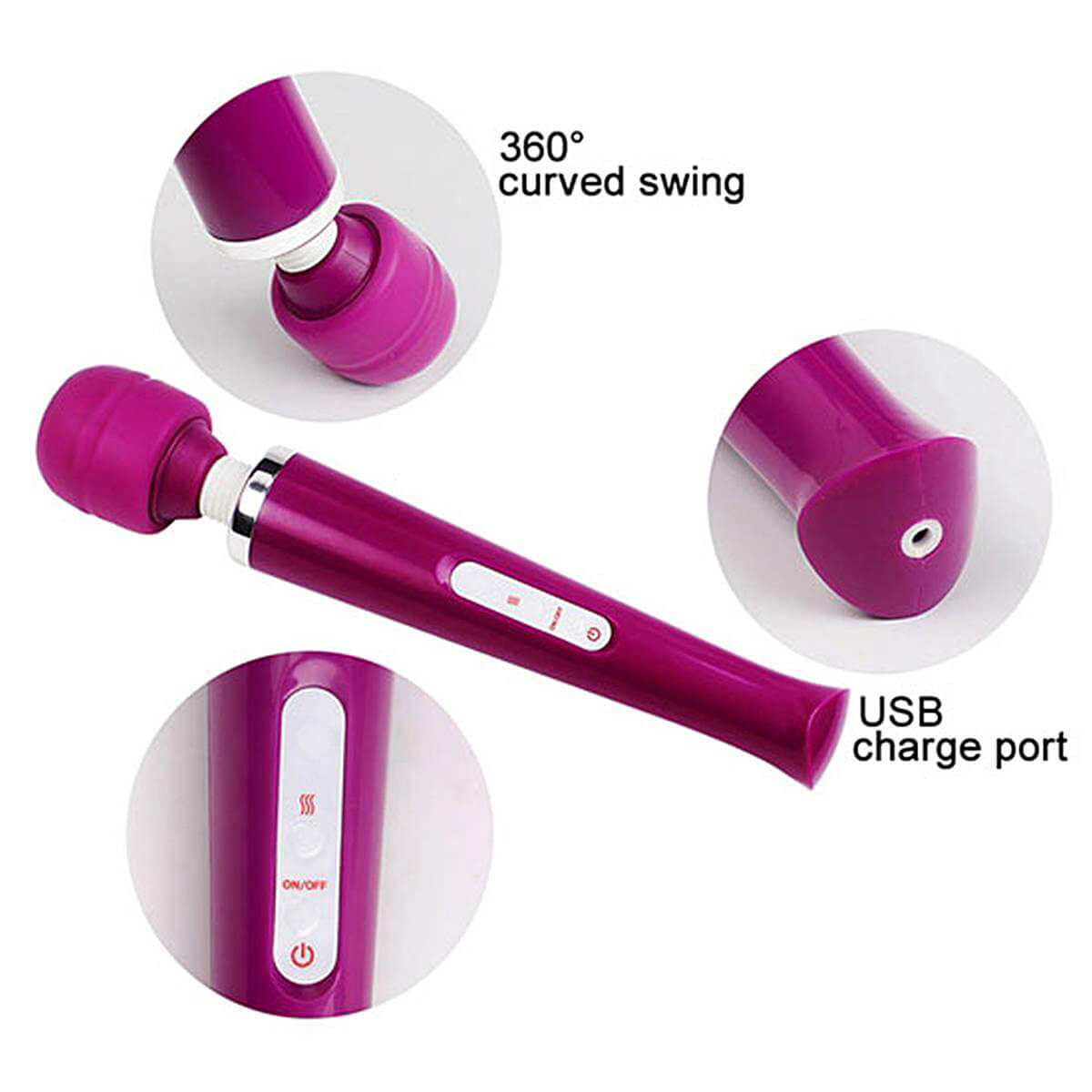 Magic Massager Wand USB (Pink)