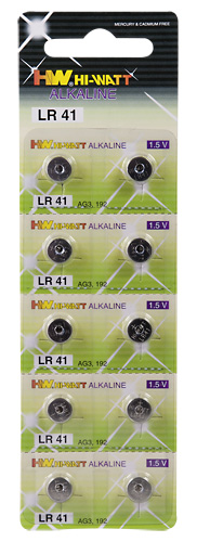 HW - alkalická knoflíková baterie LR41