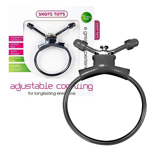 Adjustable Cockring - erekční kroužek černý