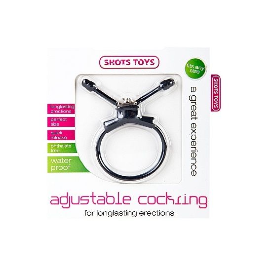 Adjustable Cockring - erekční kroužek černý