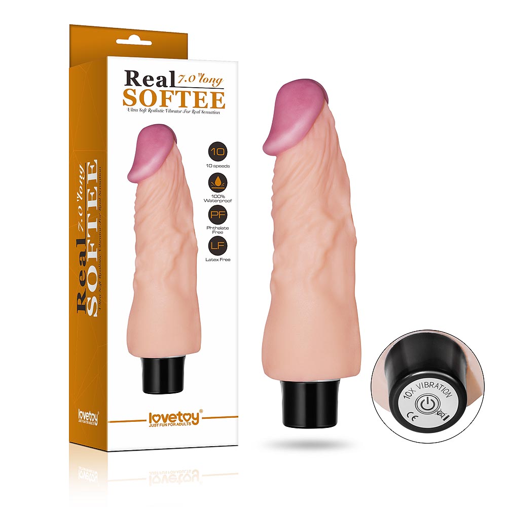 LoveToy REAL SOFTEE Vibrating Dildo 7