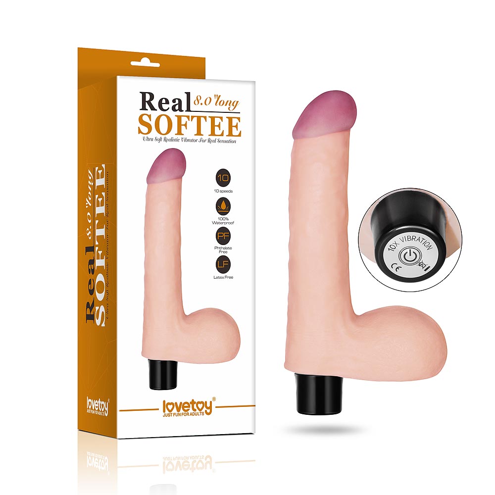 LoveToy REAL SOFTEE Vibrating Dildo 8