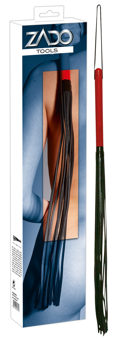 Leather Flogger red - bič