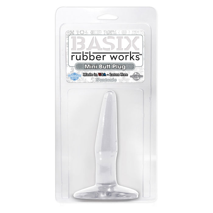 Basix Rubber Works Mini Butt Plug clear