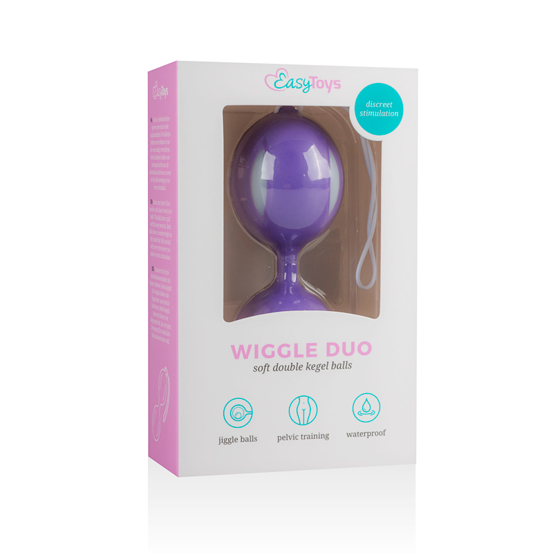 EasyToys Wiggle Duo fialové vibrační venušiny kuličky