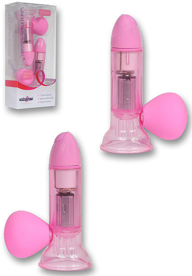 Seven Creations Vibrating Nipple Pumps pink