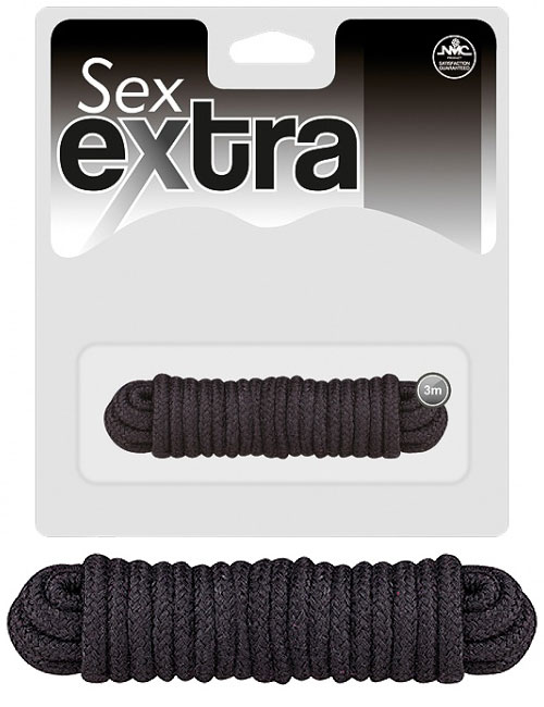 Sex Extra Bondage lano 3 m černé