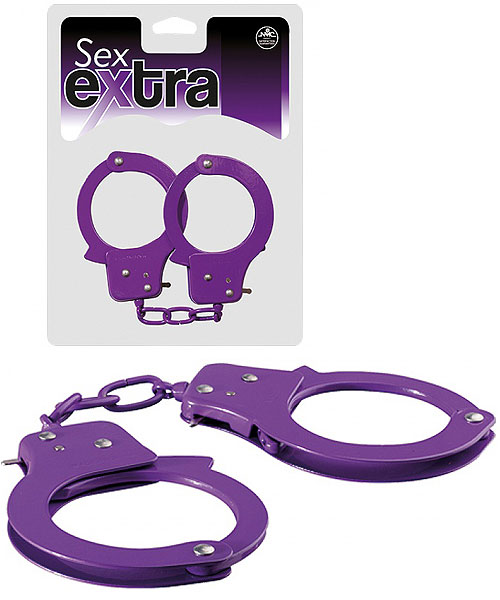 Sex Extra kovová pouta fialová