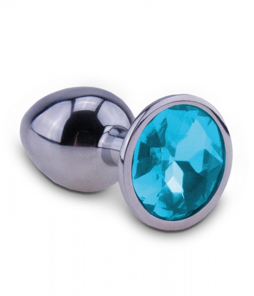 Anální šperk kovový s diamantem RelaXxxx modrý
